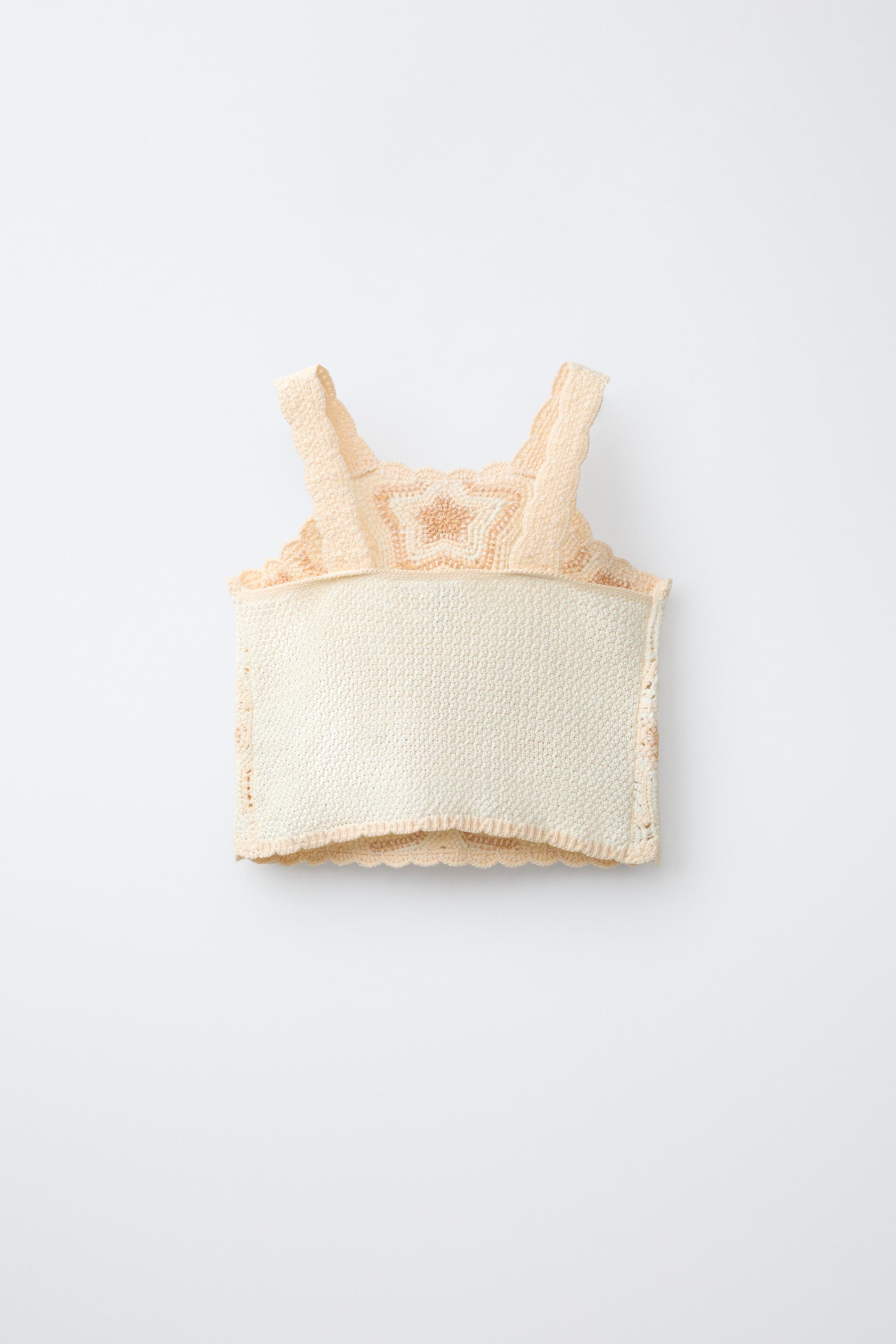 STAR CROCHET KNIT TOP